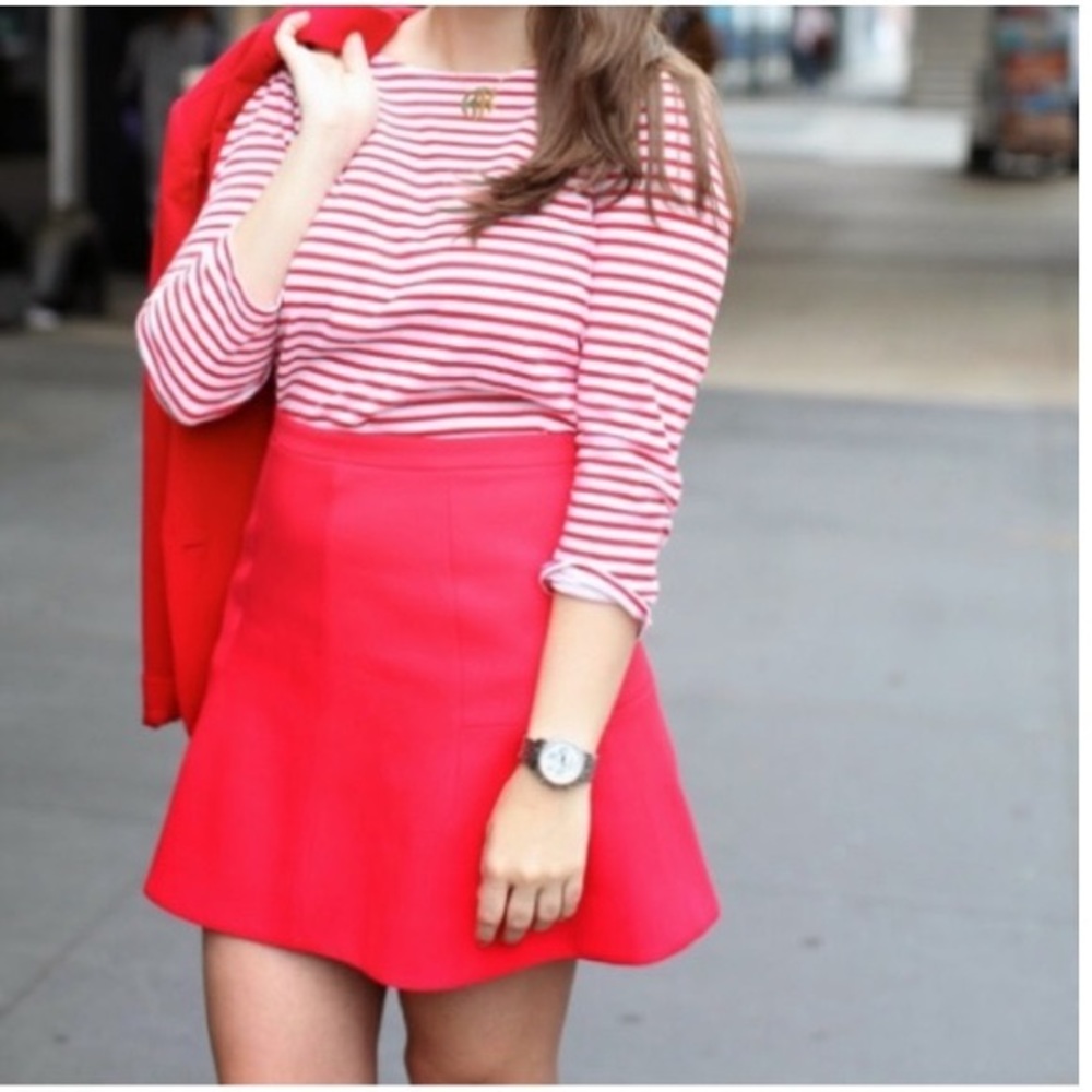 ⚡️SALE⚡️ J. Crew Pink Fluted Circle Skirt Crepe 2